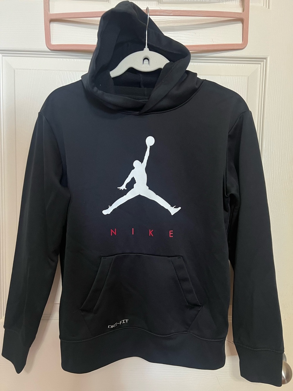 Jordan Black Pullover Hoodie with White Jumpman